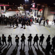Police in riot gear hold a line as they watch demonstrators Oct. 12, 2014, in St. Louis protest the shooting deaths of Michael Brown and Vonderrit Myers Jr.
Joshua LOTT/AFP/Getty Images